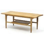 Richard Hornby Teak coffee table with under tier, 36cm H x 91cm W x 41cm D