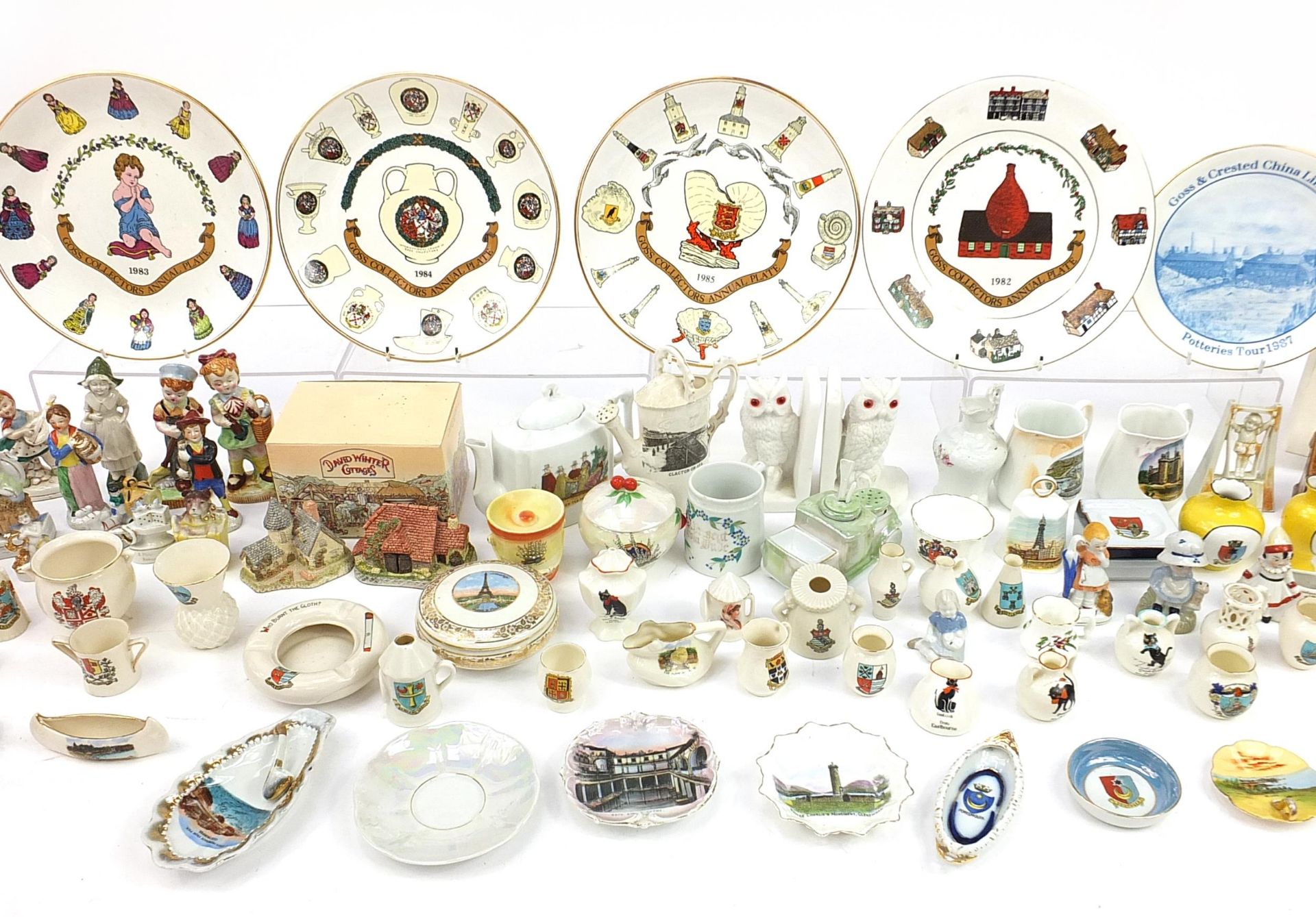 Collectable china including crested china, continental figures and Goss Collector's Annual plates - Image 3 of 5