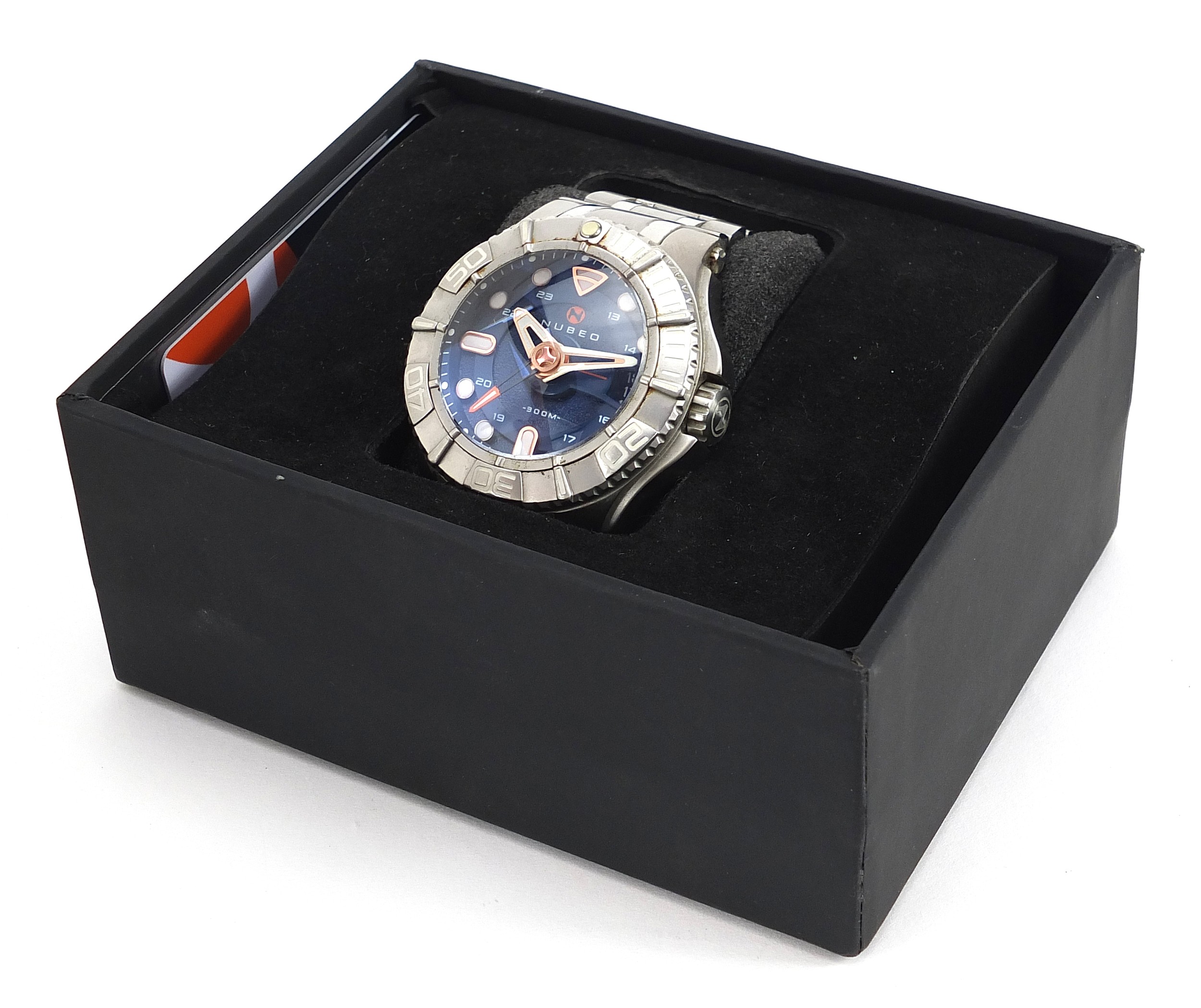 Nubeo gentlemen's WR 300 metre automatic wristwatch with box and paperwork, 50mm in diameter - Image 7 of 8