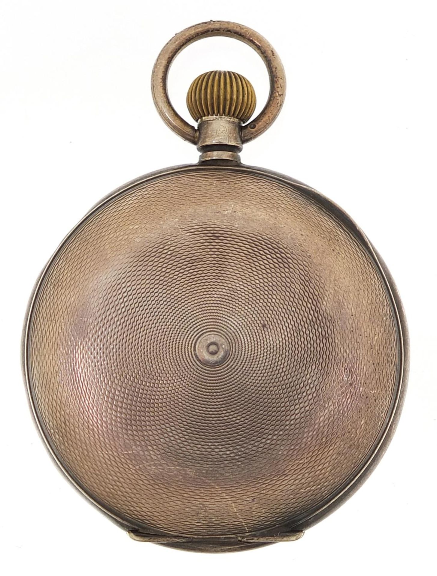 Hebdomas, silver full hunter pocket watch with enamelled dial, 50mm in diameter - Image 3 of 5
