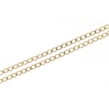 9ct gold necklace, 45cm in length, 1.4g