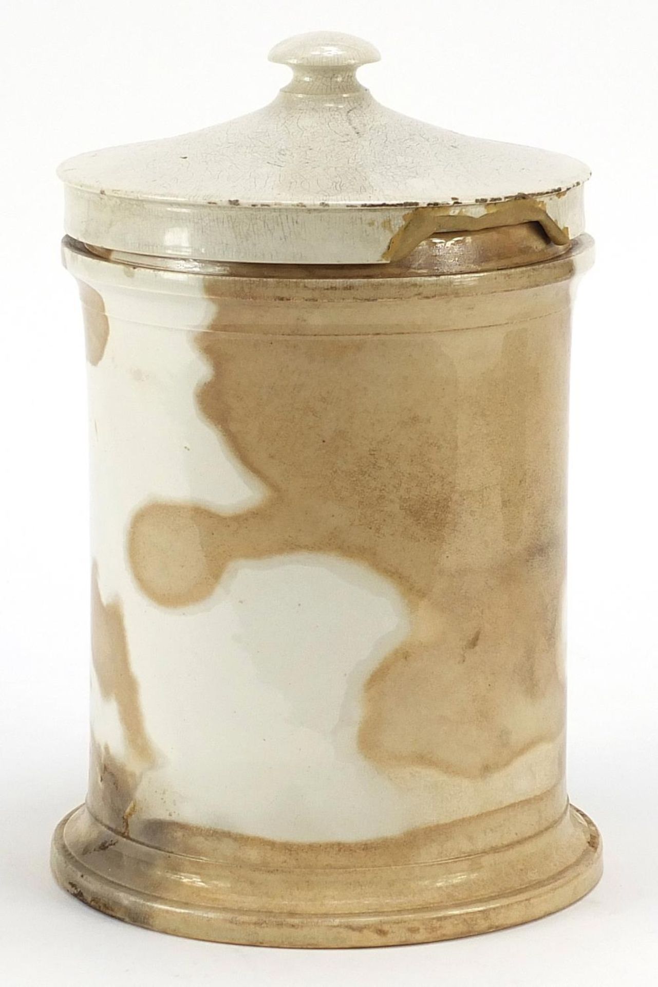 19th century continental apothecary jar with paper label and liner, the label inscribed CER Resin, - Image 2 of 3