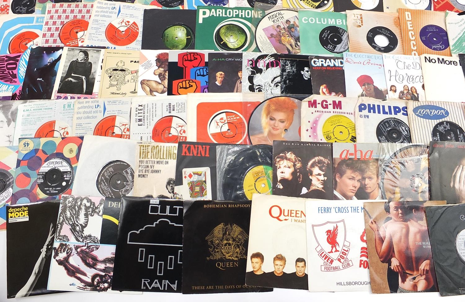 45rpm records including The Beatles, Eddie Cochrane, David Bowie, Kiss and Tommy Tucker - Image 7 of 9