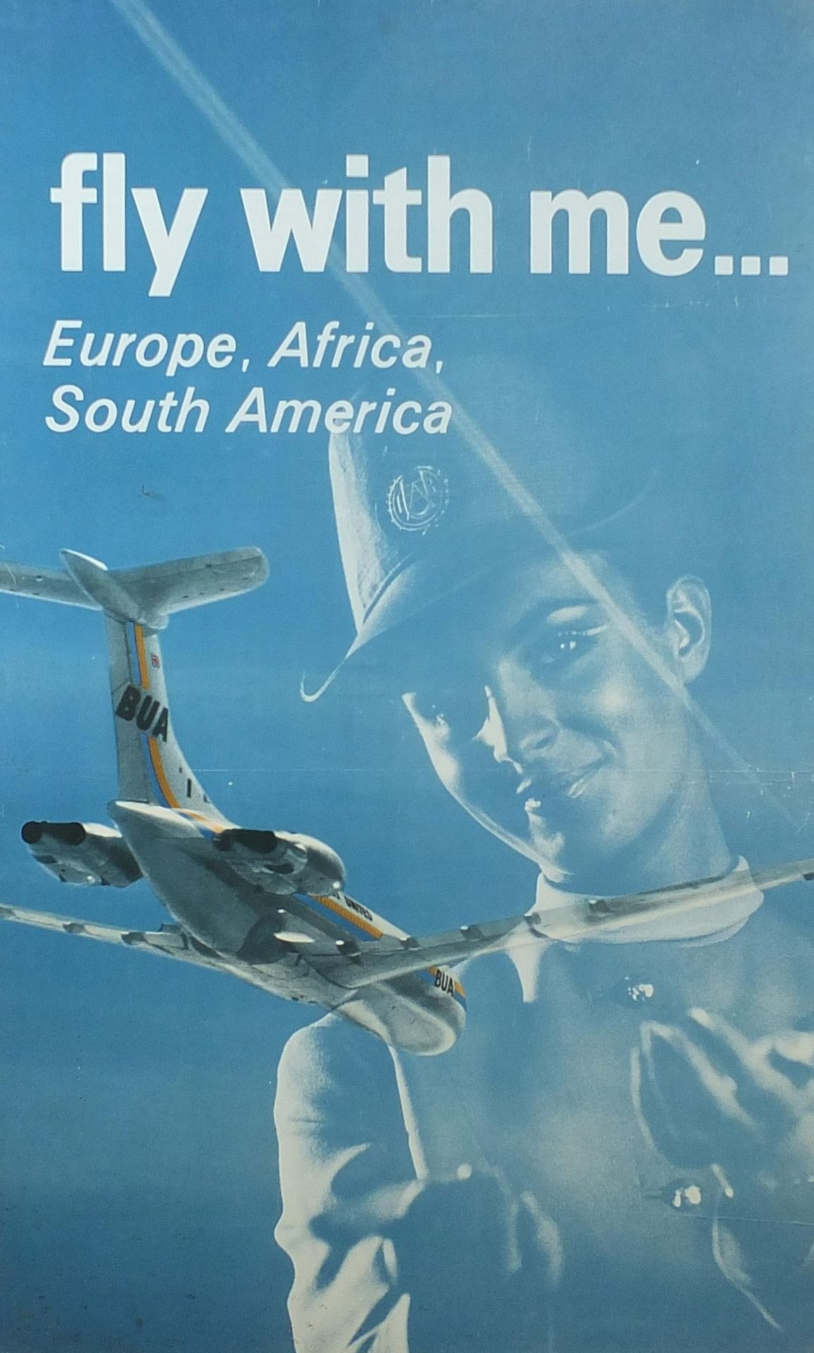 Three aviation interest British United Airways advertising posters, each framed and glazed, each - Image 8 of 10