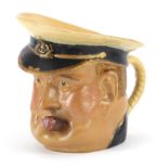 Military interest Winston Churchill character jug incised 126/3 British Made to the base, 13.5cm