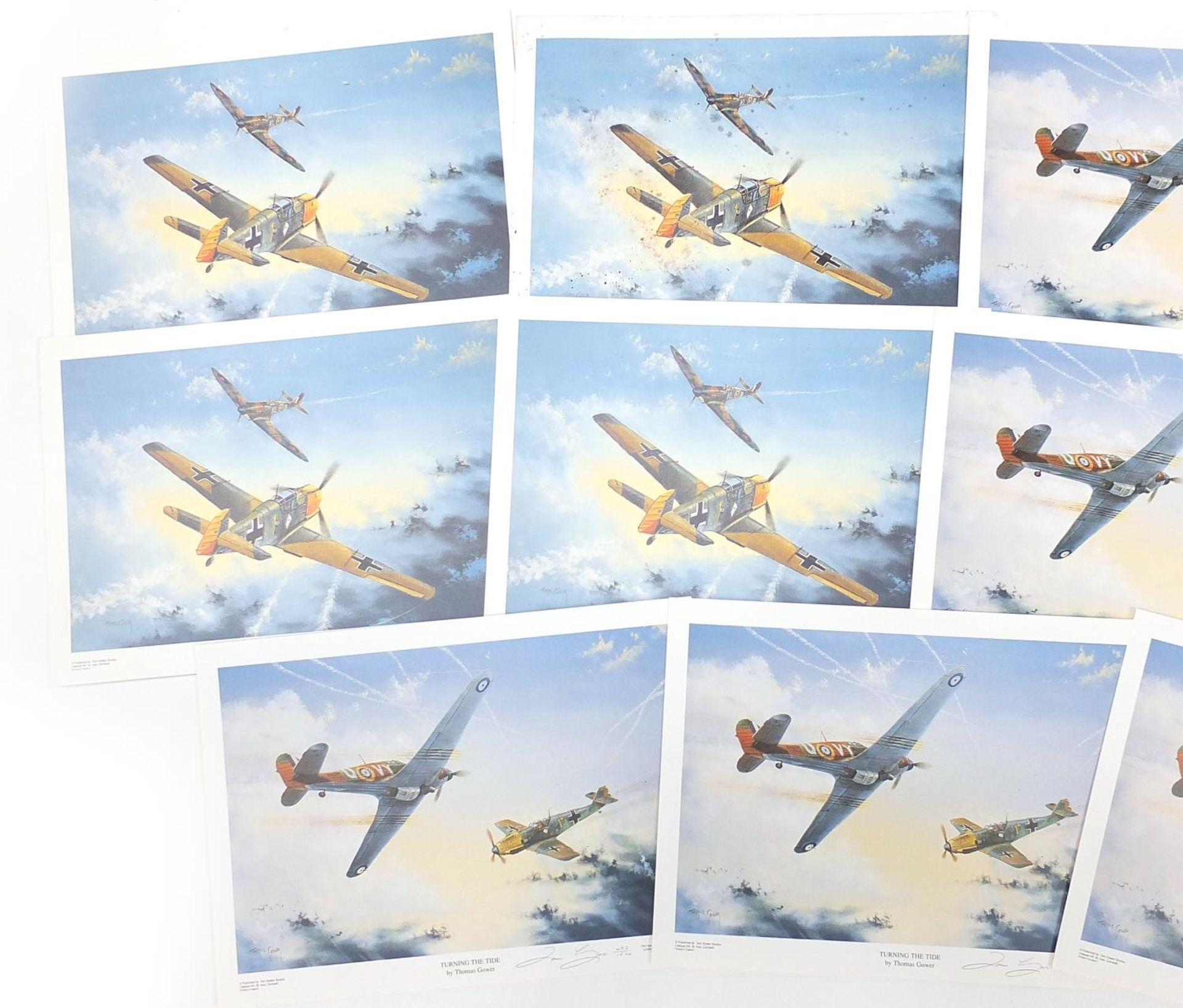 Thomas Gower - Aviation aircrafts, set of eleven pencil signed limited edition prints, each 32cm x - Image 2 of 4