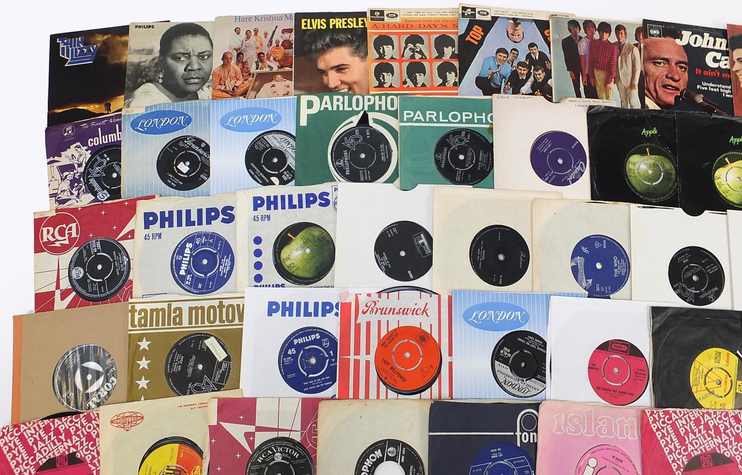 Sixties 45rpm records including Elvis Presley, The Beatles and related - Image 2 of 7