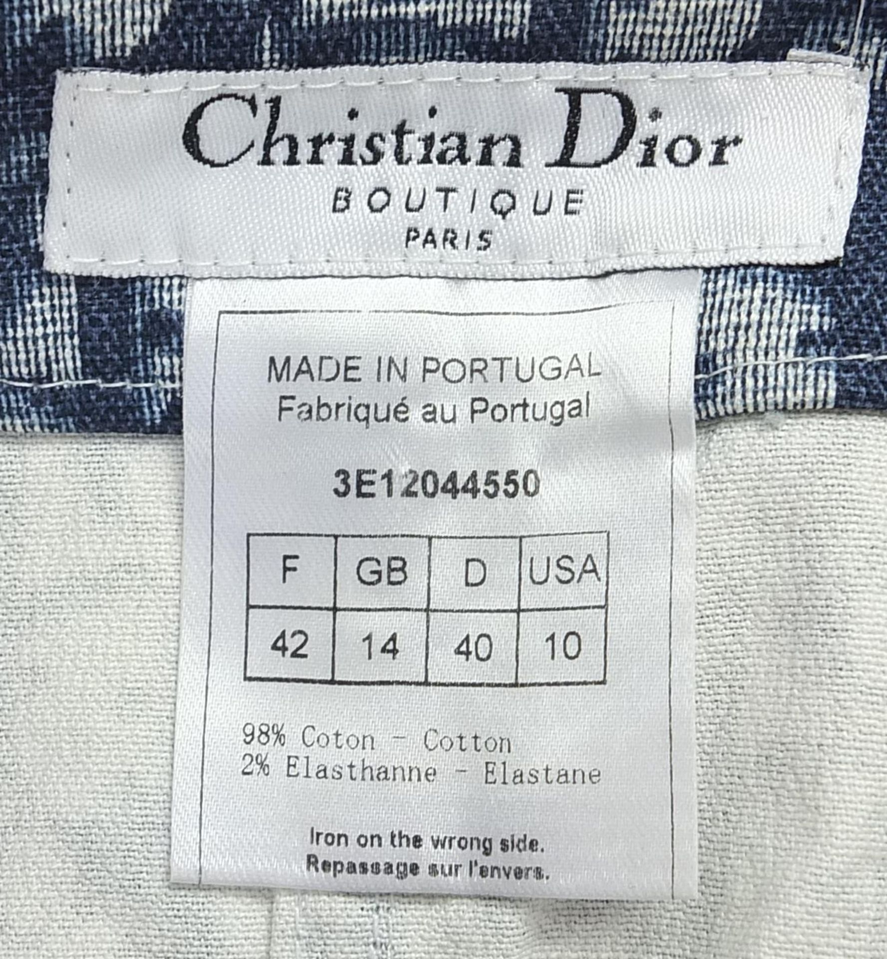 Pair of vintage Christian Dior monogrammed jeans, size 14 - Image 4 of 4