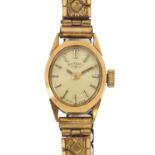 Rotary, 9ct gold ladies wristwatch, the case 14mm wide