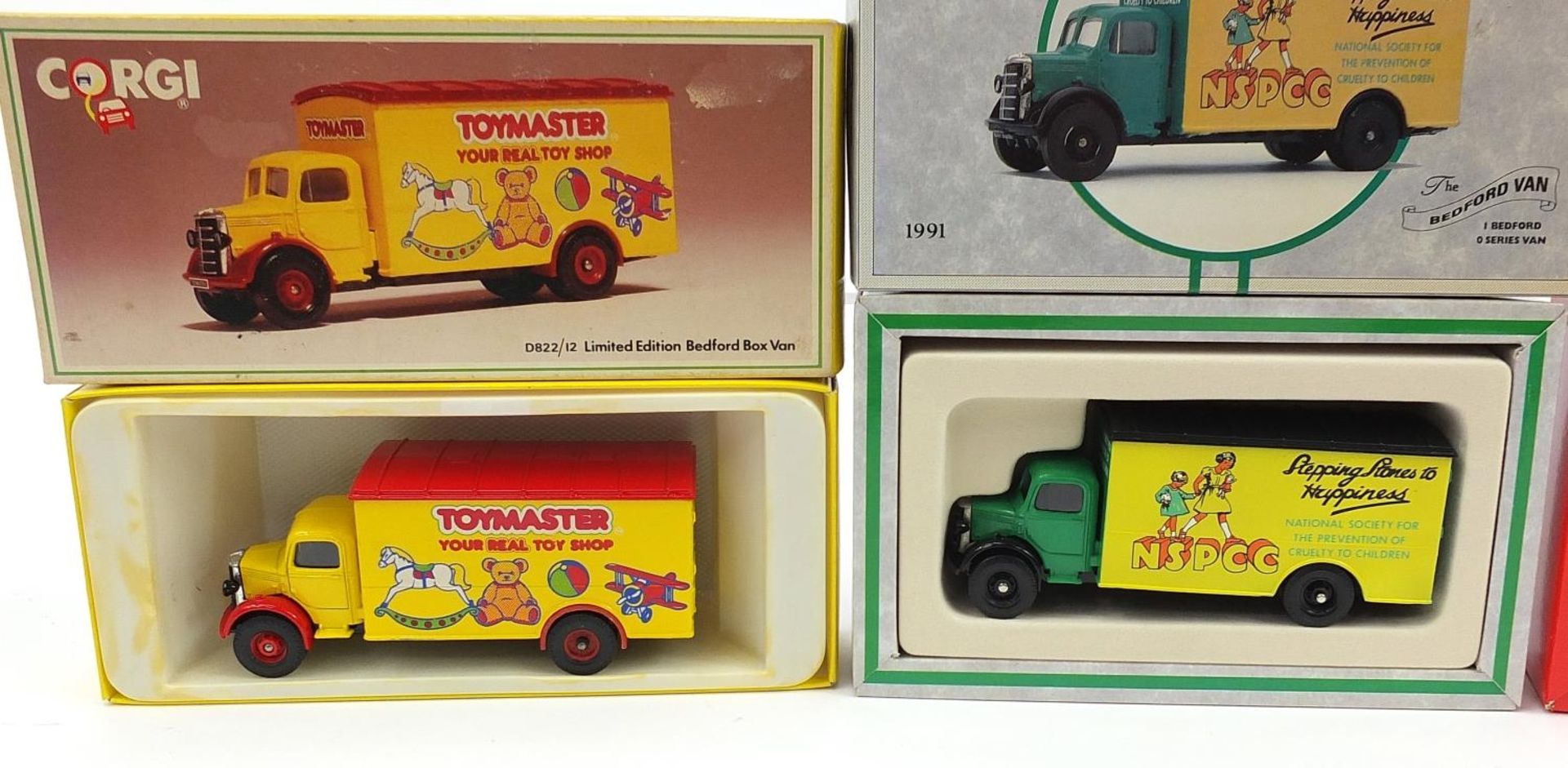 Four Corgi and Dinky diecast vehicles with boxes comprising 1939 Triumph Dolomite, NSPCC Bedford - Image 2 of 3