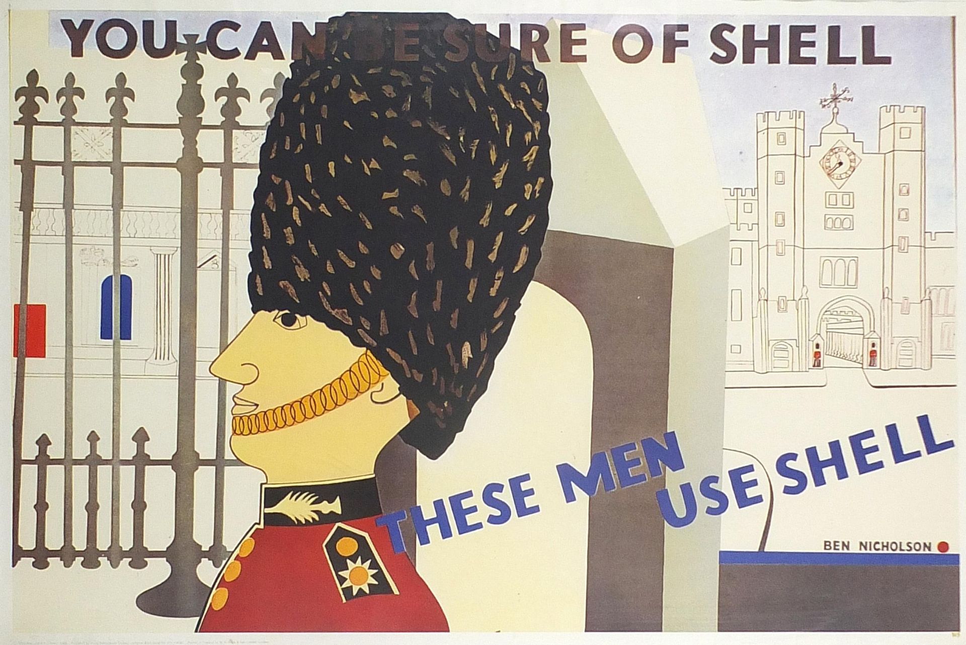 After Ben Nicholson - You Can Be Sure of Shell, 1960s lithograph, Barnard Press 1969, Belgrave St