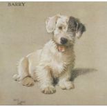 After Cecil Aldin - Portrait of an Sealyham Terrier called Barry, print in colour, mounted, framed