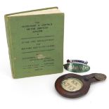 Vintage tram/bus collectables including a Maidstone & District enamel conductor badge and Rules &