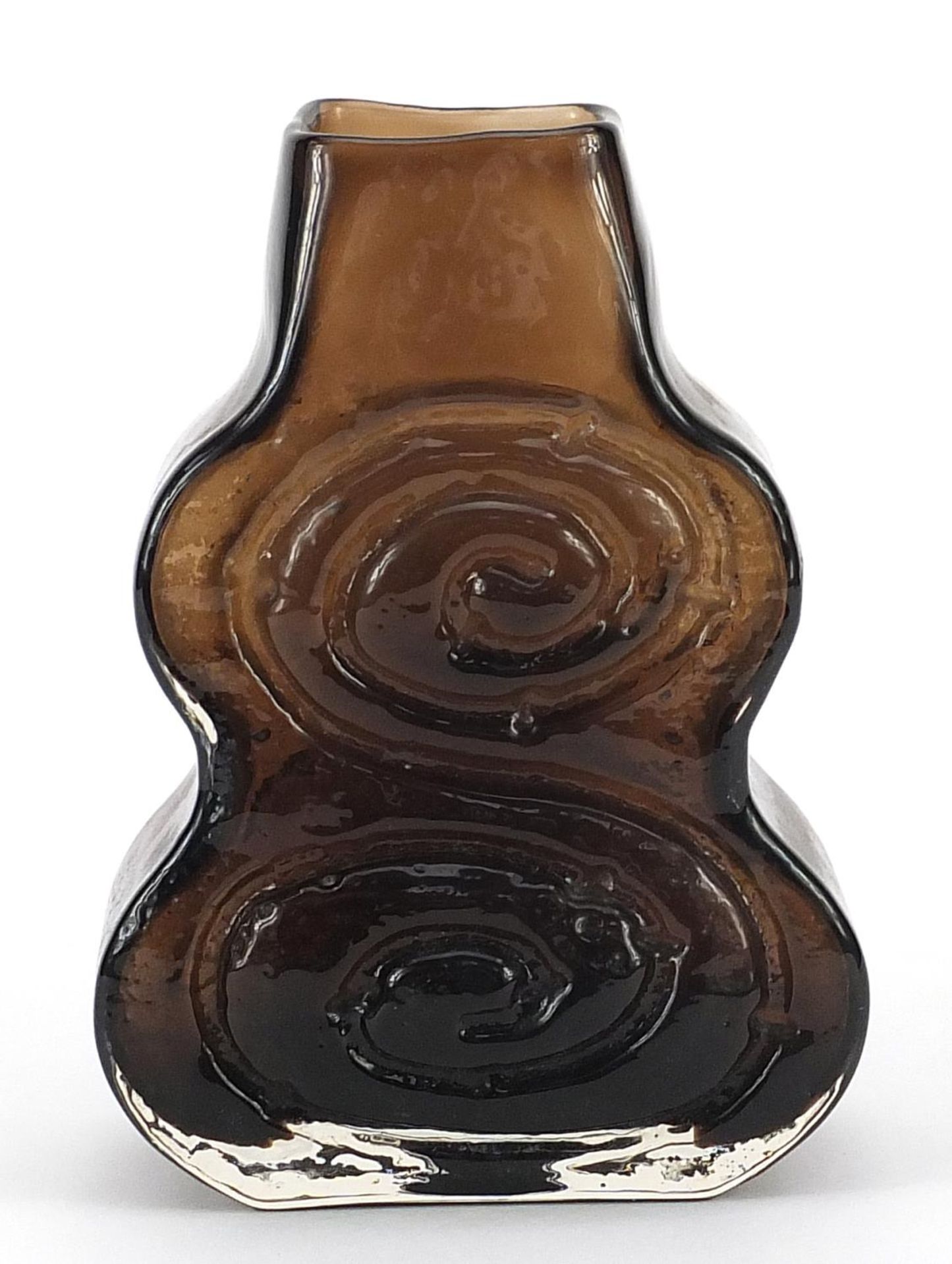 Geoffrey Baxter for Whitefriars, glass cello vase in cinnamon, 17.5cm high - Image 2 of 3