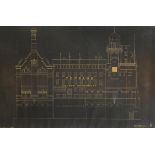 Plan of Anchor Brew House, Pearce Signs Ltd, mounted, framed and glazed, 76cm x 50cm