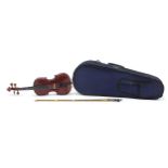 Stentor Student 1 child's violin with bow and protective case, the violin back 25cm in length