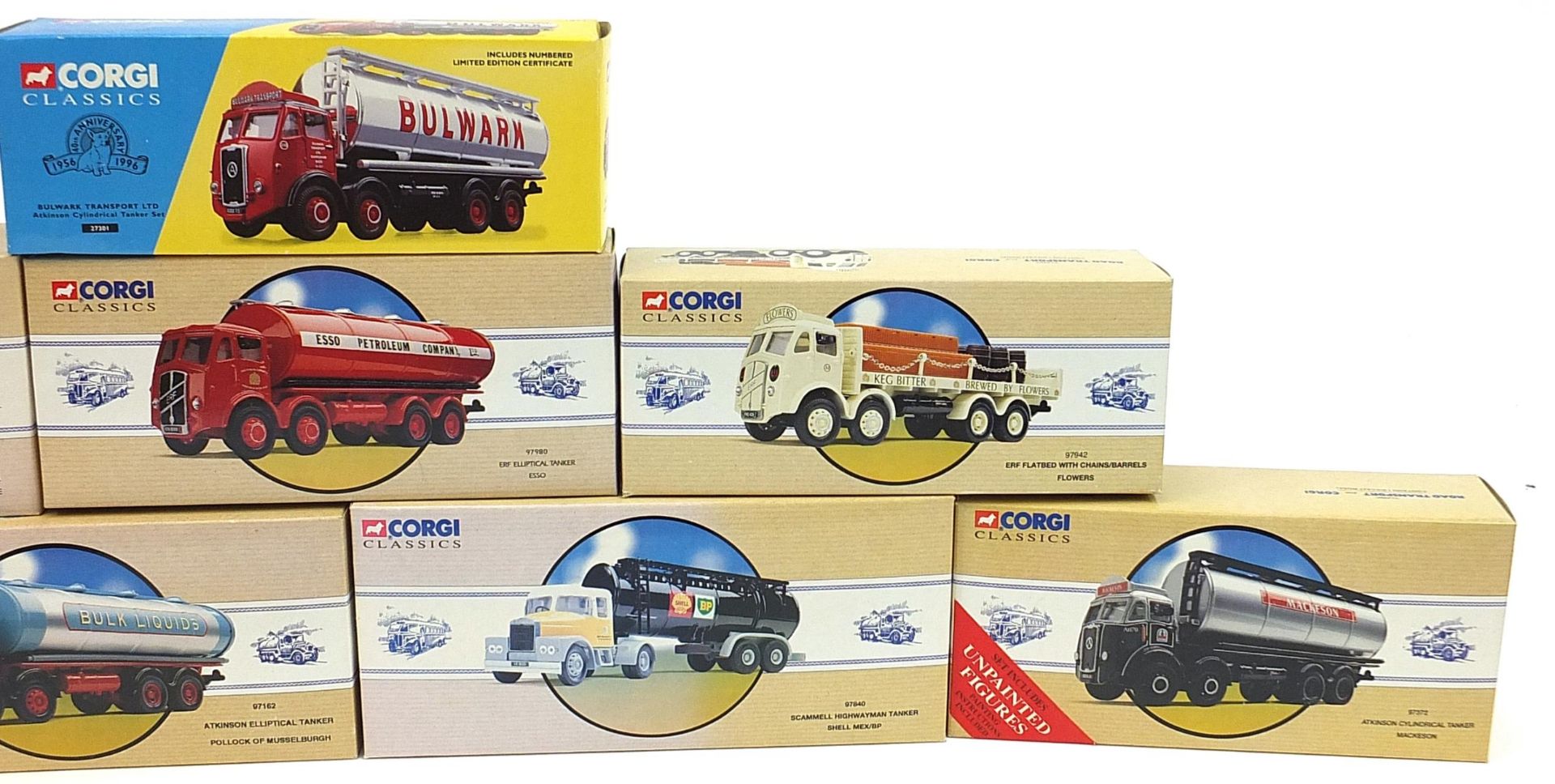 Eight Corgi die cast advertising road transport tankers with boxes, numbers 97319, 27301, 97162, - Image 3 of 3