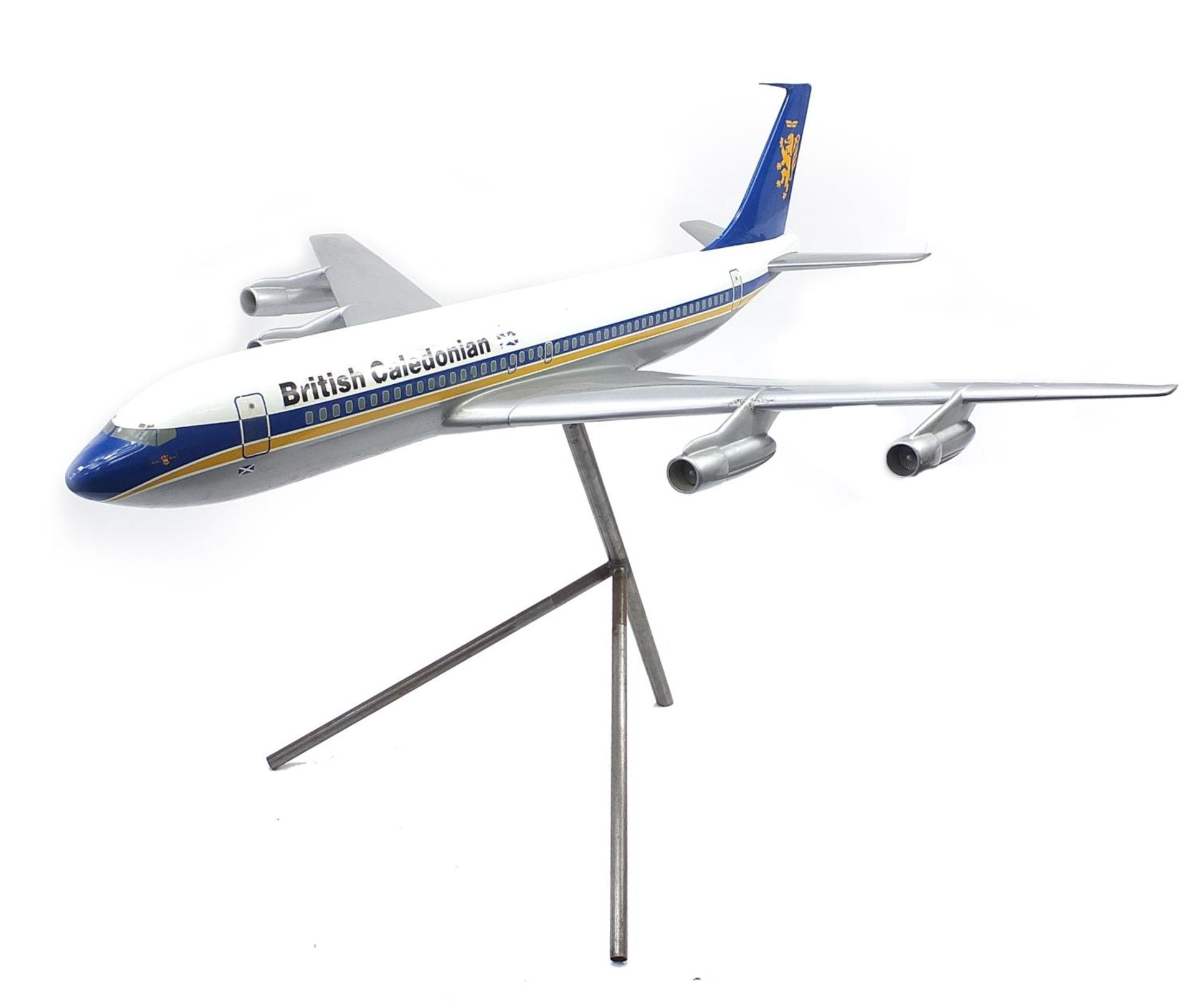 Aviation interest 1/24th scale model of British Caledonian Airways Boeing 707 by Space Models, 180cm