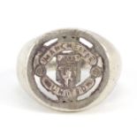 Silver Manchester United ring, size S, 6.6g