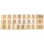 Collection of Russian 1919 five thousand rouble bank notes