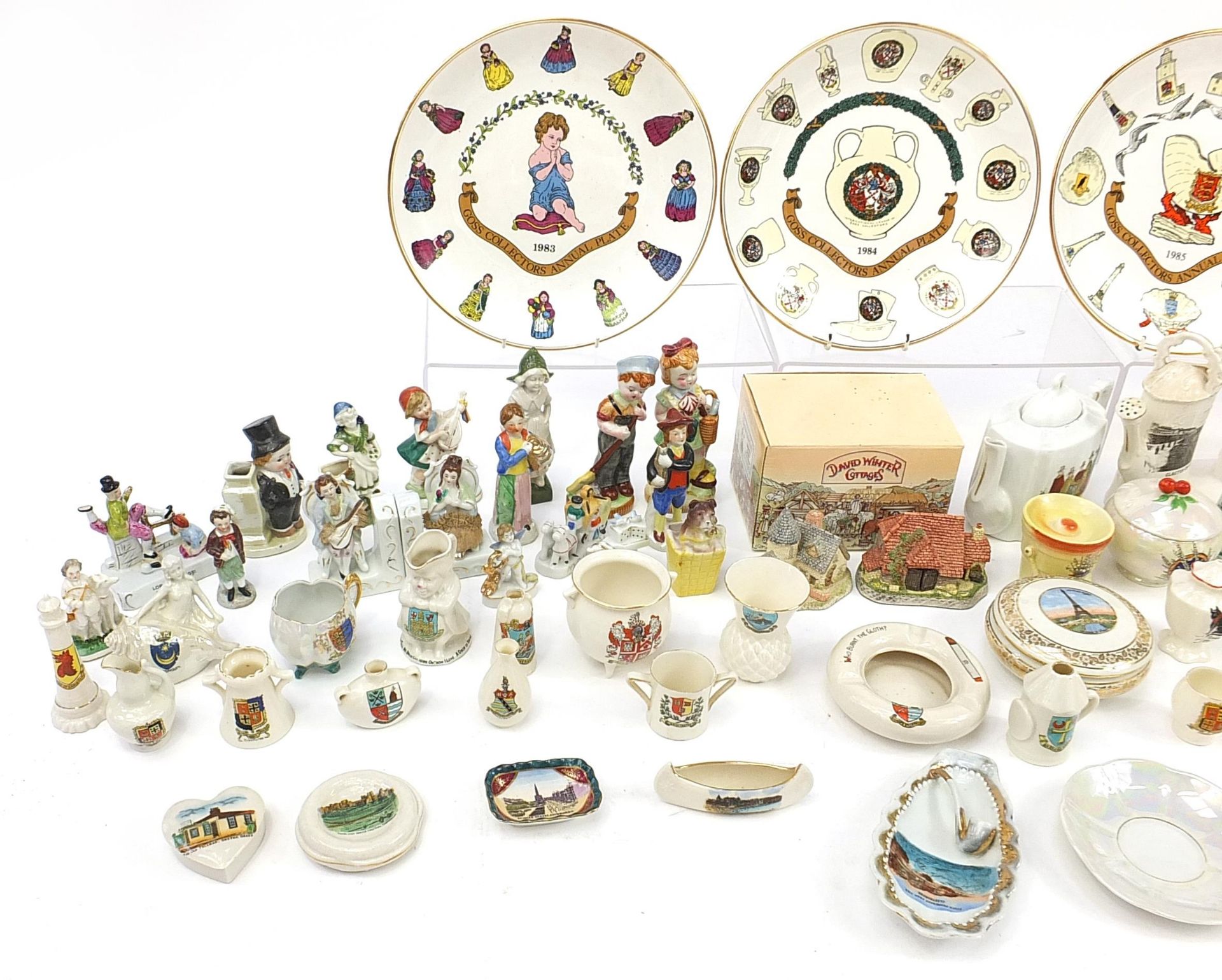 Collectable china including crested china, continental figures and Goss Collector's Annual plates - Image 2 of 5