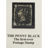 Penny Black postage stamp with presentation folder