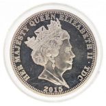 Elizabeth II 2015 silver proof five pound coin