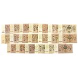 Collection of Russian 1919 five thousand rouble bank notes