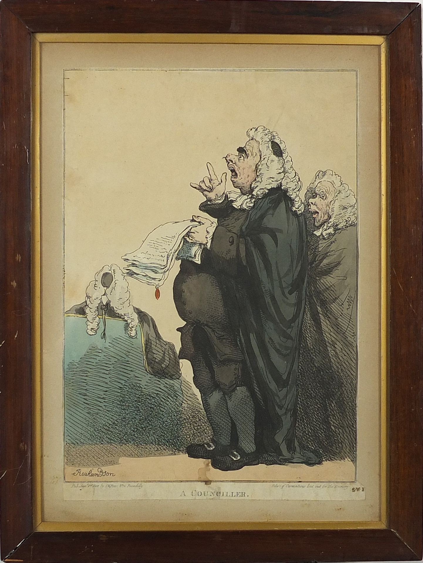 After Thomas Rowlandson - A Councillor and a Milksop, two early 19th century satirical prints in - Image 3 of 9