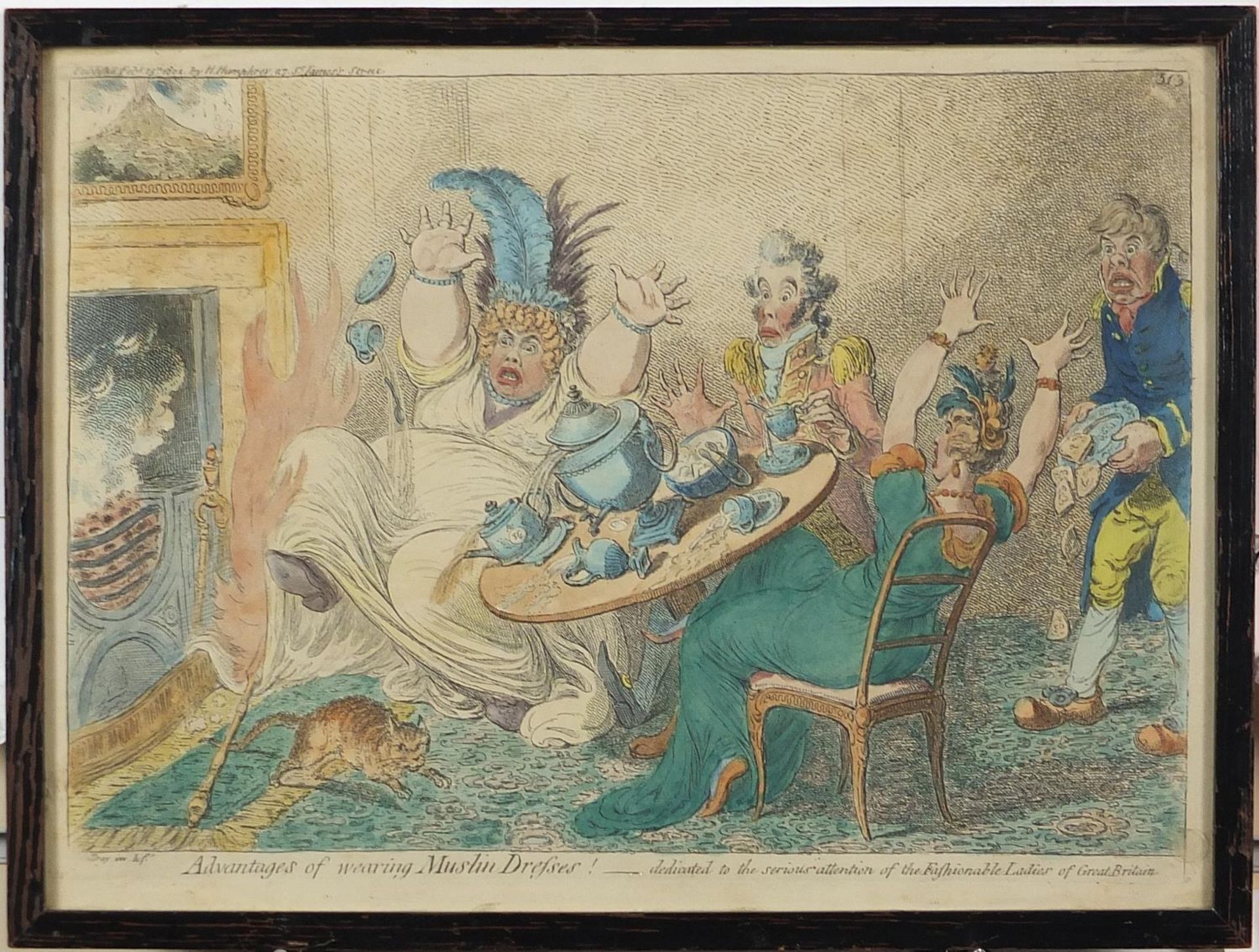 After James Gillray - Advantages of Wearing Muslin Dresses, dedicated to the serious attention of - Image 2 of 5