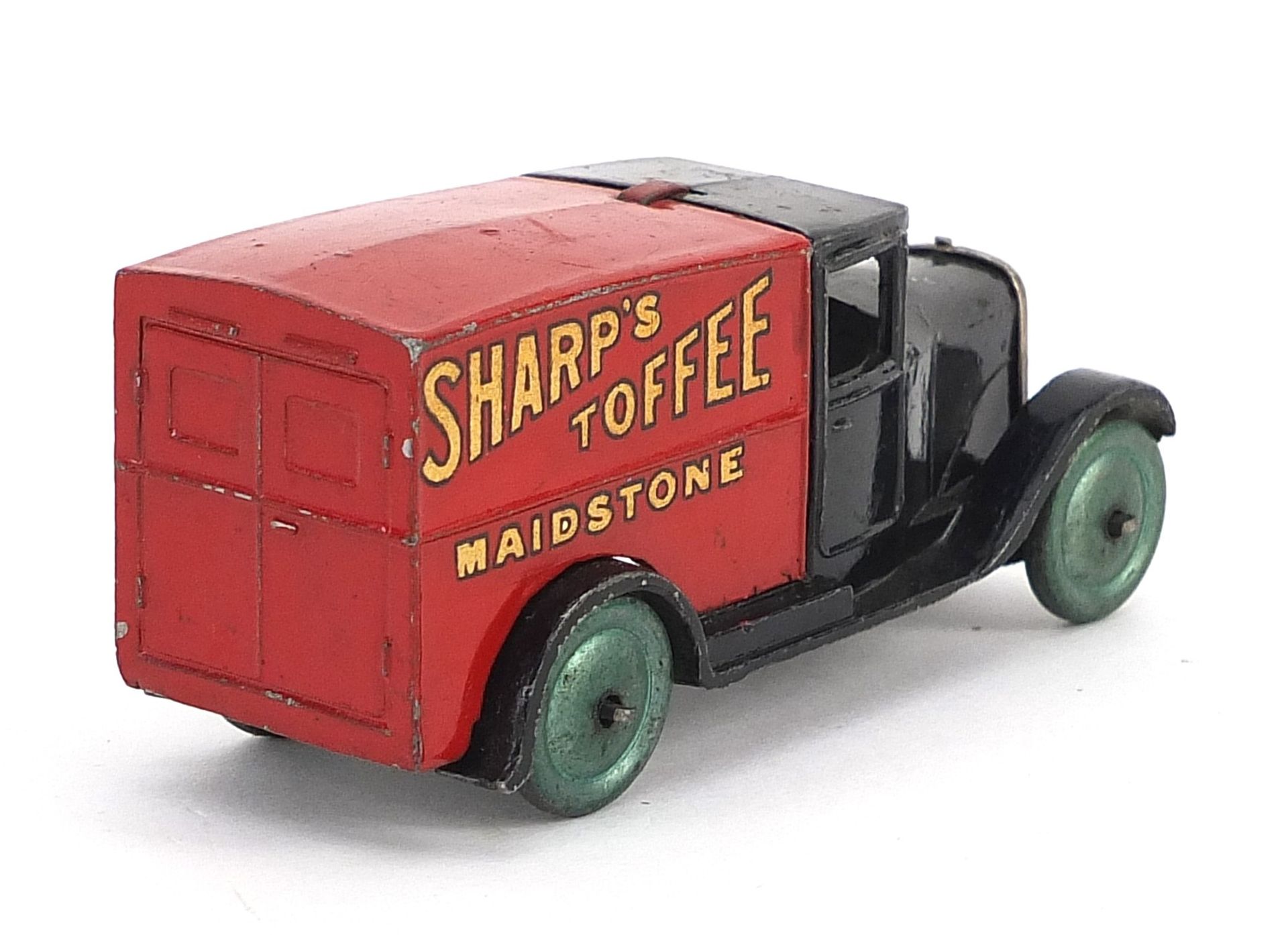 Early Dinky diecast box van advertising Sharp's Toffee of Maidstone, 8.5cm length - Image 2 of 3