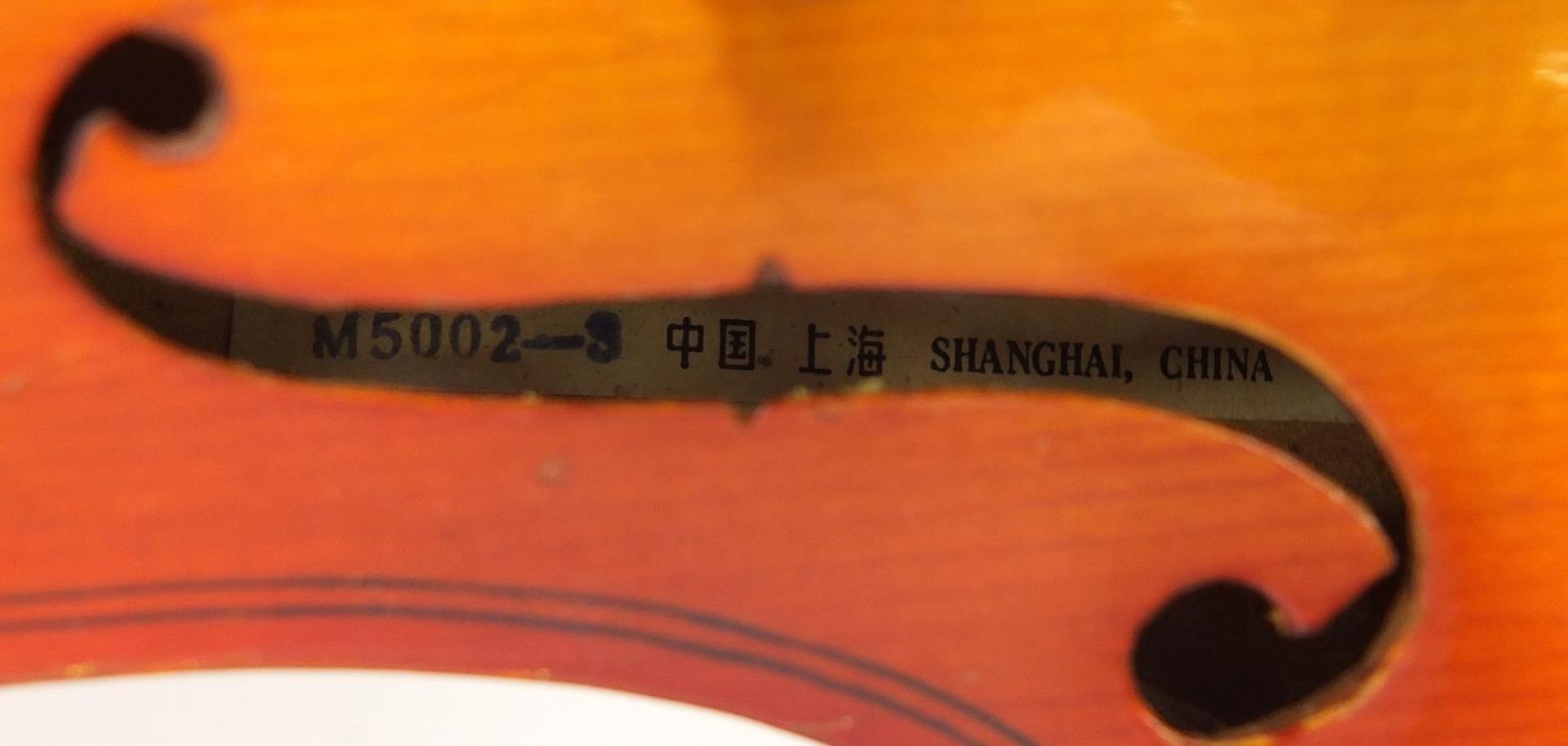 Child's violin bearing a Lark paper label to the interior, with bow and protective case, the - Image 3 of 6