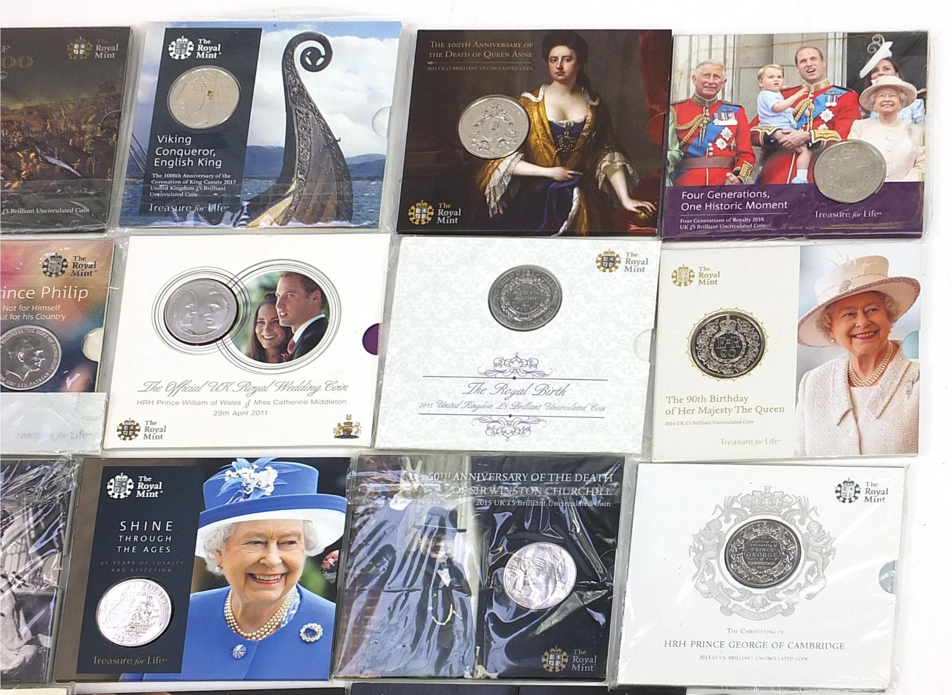Collection of commemorative coinage, mostly five pound coins, some with covers including Winston - Image 3 of 5