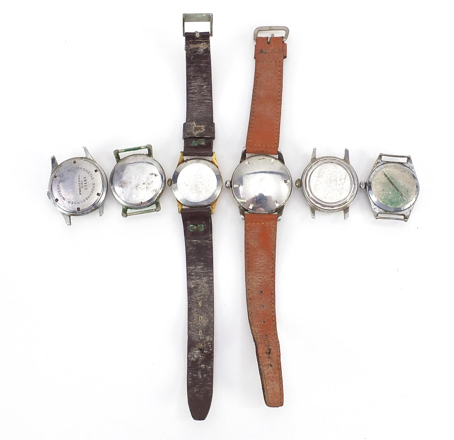 Six vintage gentlemen's wristwatches including Cyma automatic, Rotary and Smiths - Image 5 of 5