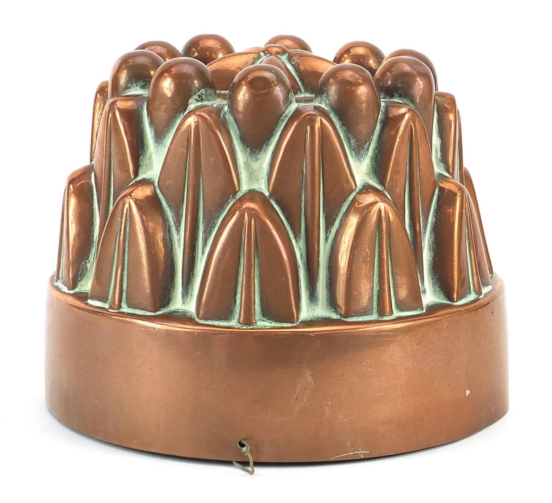 Victorian copper jelly mould numbered 36, 11.5cm high - Image 2 of 3