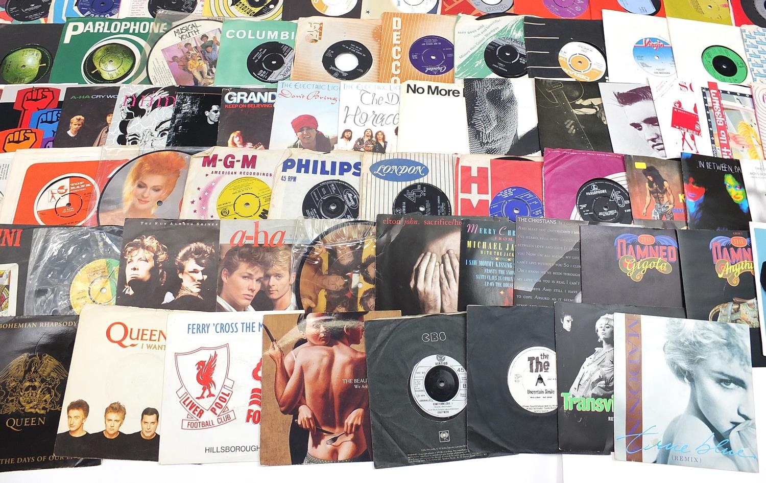 45rpm records including The Beatles, Eddie Cochrane, David Bowie, Kiss and Tommy Tucker - Image 8 of 9