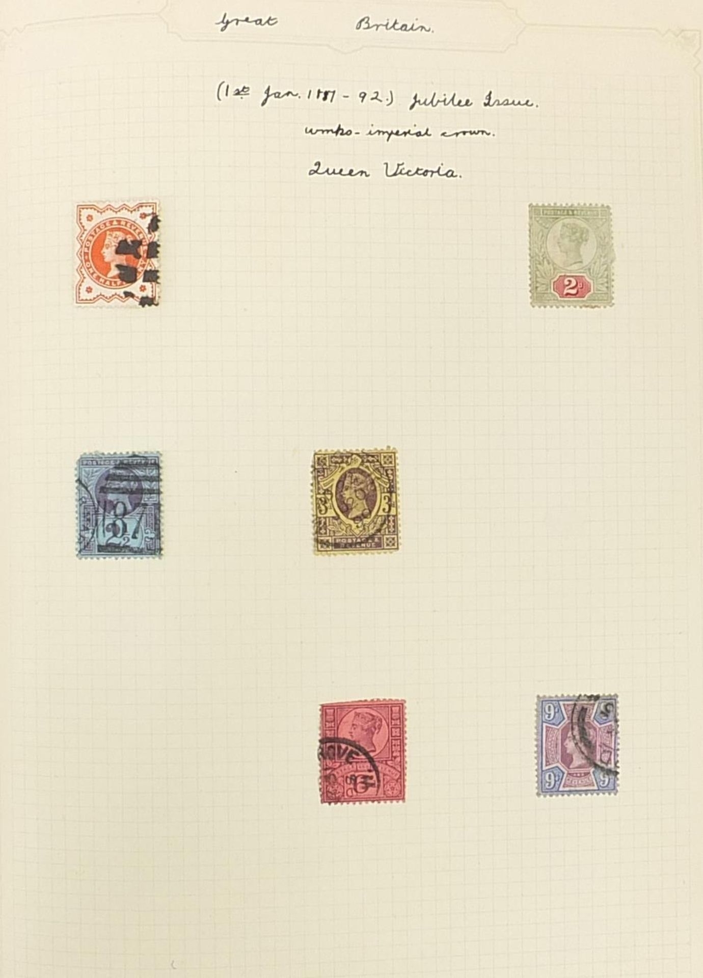 19th century and later British and world stamps arranged in an album including Penny Reds - Image 2 of 9