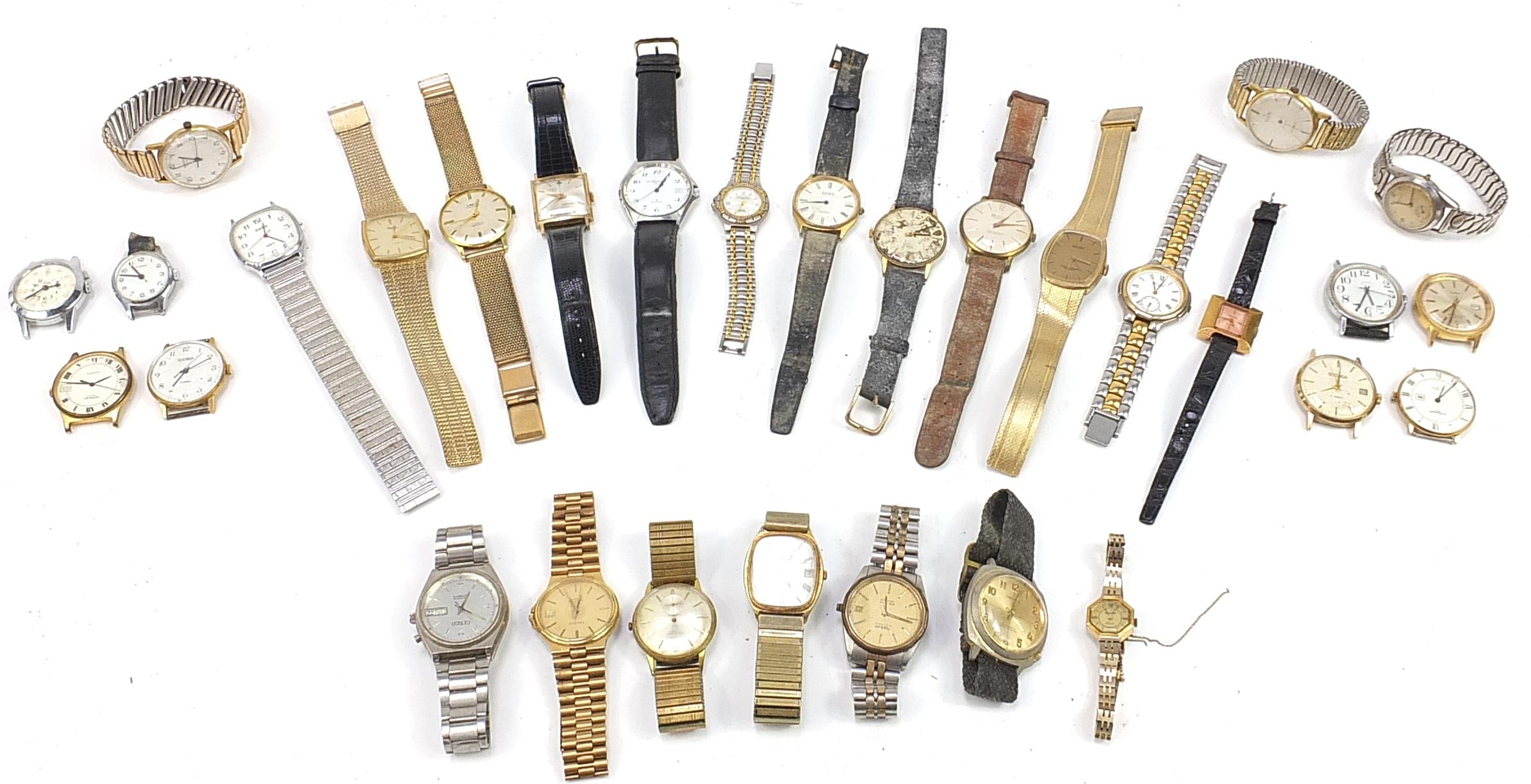 Collection of vintage and later ladies and gentlemen's wristwatches including Sekonda, Accurist,