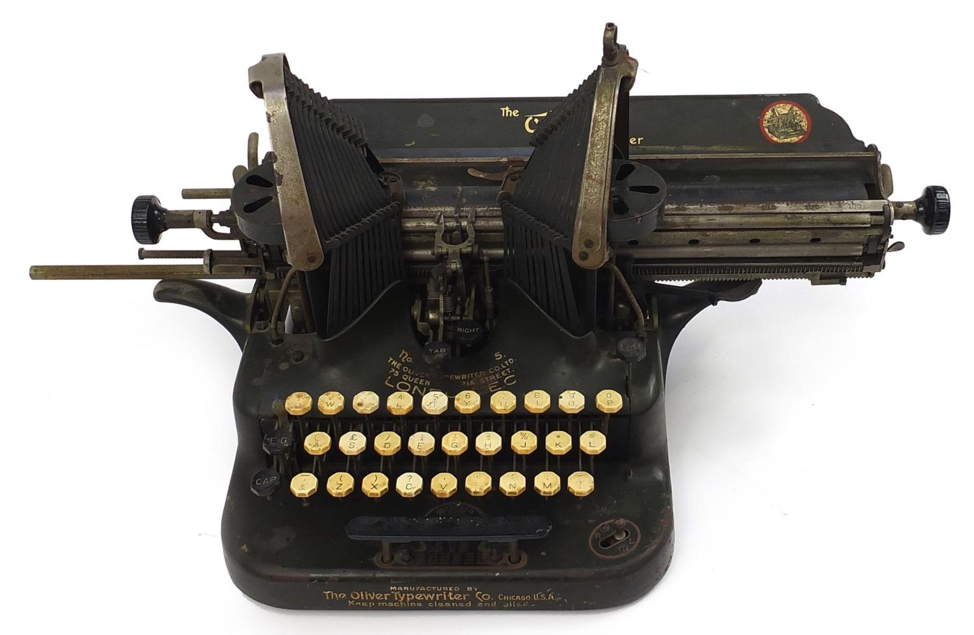Vintage Oliver no5 typewriter - Image 2 of 5