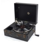 Vintage Forum portable gramophone, 34.5cm wide
