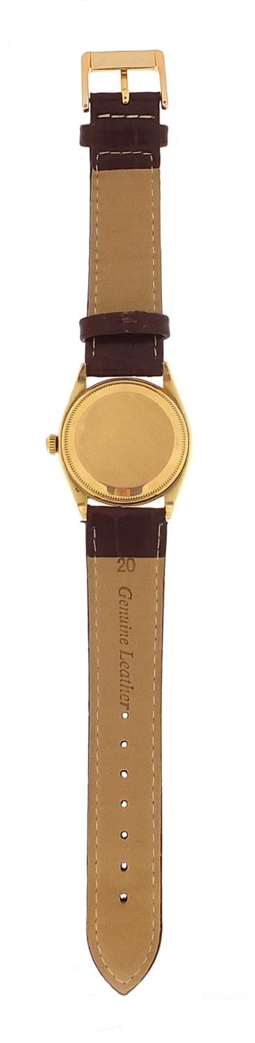 Rolex, gentlemen's gold Rolex Oyster chronometer wristwatch, 33mm in diameter, total weight 50.0g - Image 3 of 6