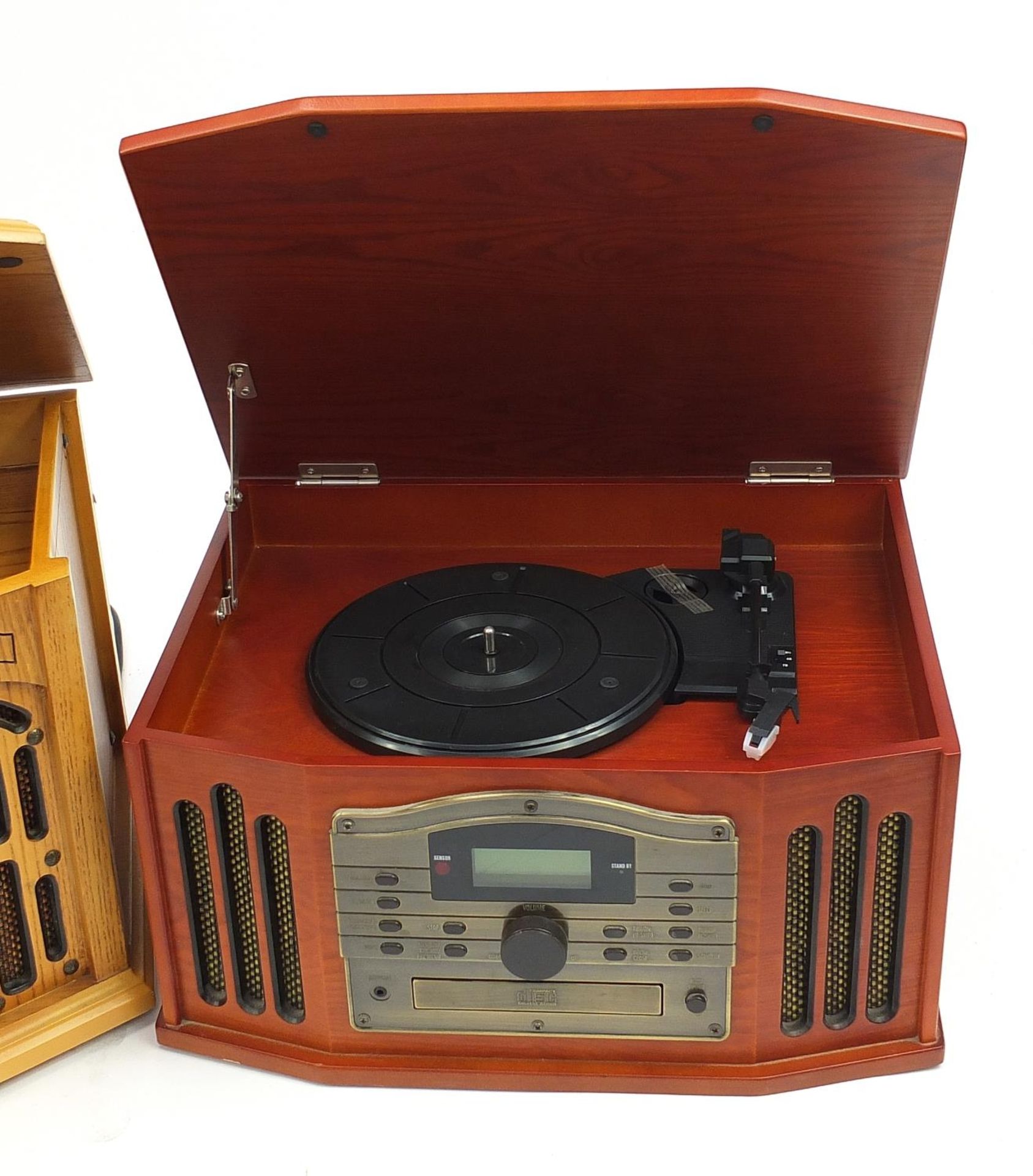 Audio equipment comprising Decca model 10 portable gramophone, Thomas Pacconi phonograph model TPC- - Image 3 of 6