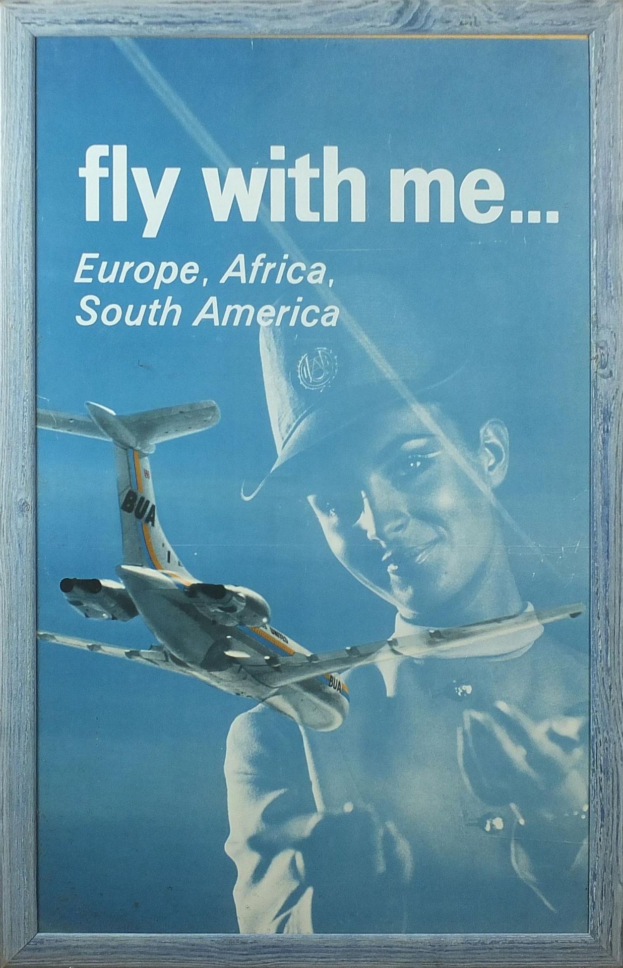 Three aviation interest British United Airways advertising posters, each framed and glazed, each - Image 9 of 10