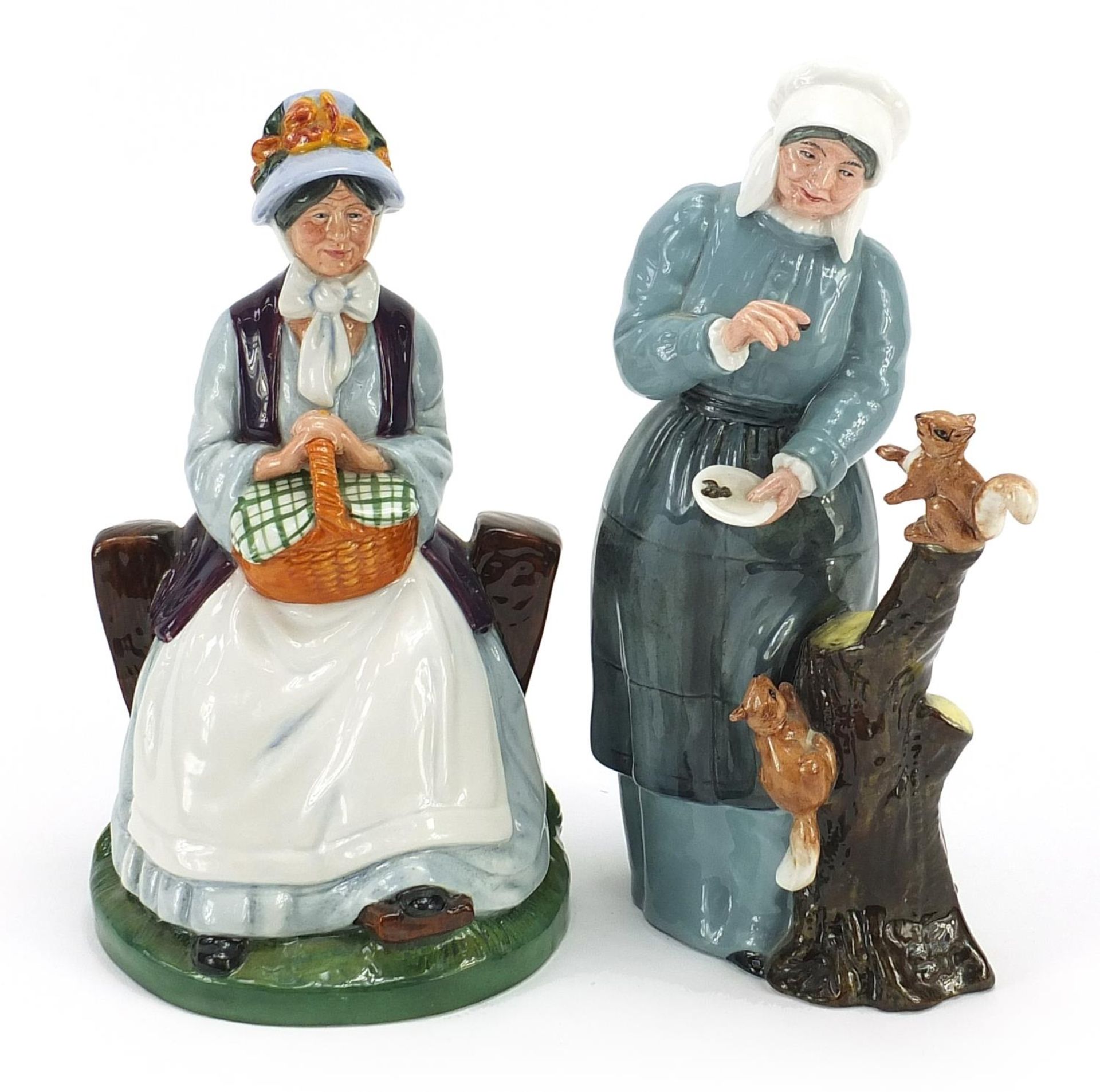 Two Royal Doulton figurines comprising Good Friends HN2783 and Rest a While HN2728, the largest 23cm