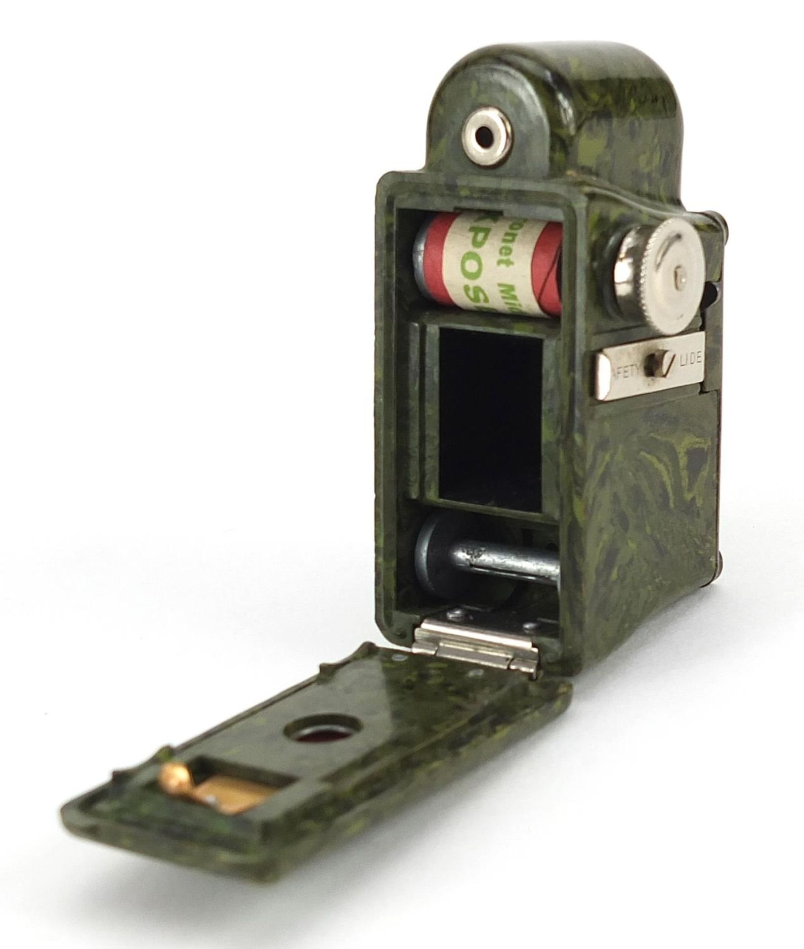 Vintage green marbleised Coronet Midget spy camera - Image 3 of 4