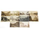 Ten black and white photographic topographical postcards including St Mary's Road, Wrotham and