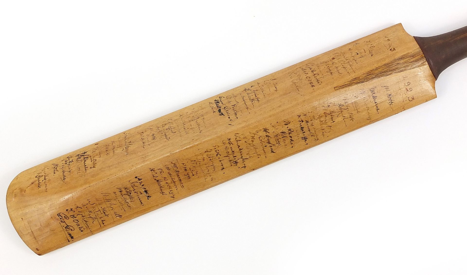 R. G. Paget & Son Ltd The Suprex full size cricket bat with autographs including F.L. Gunn, J.B.