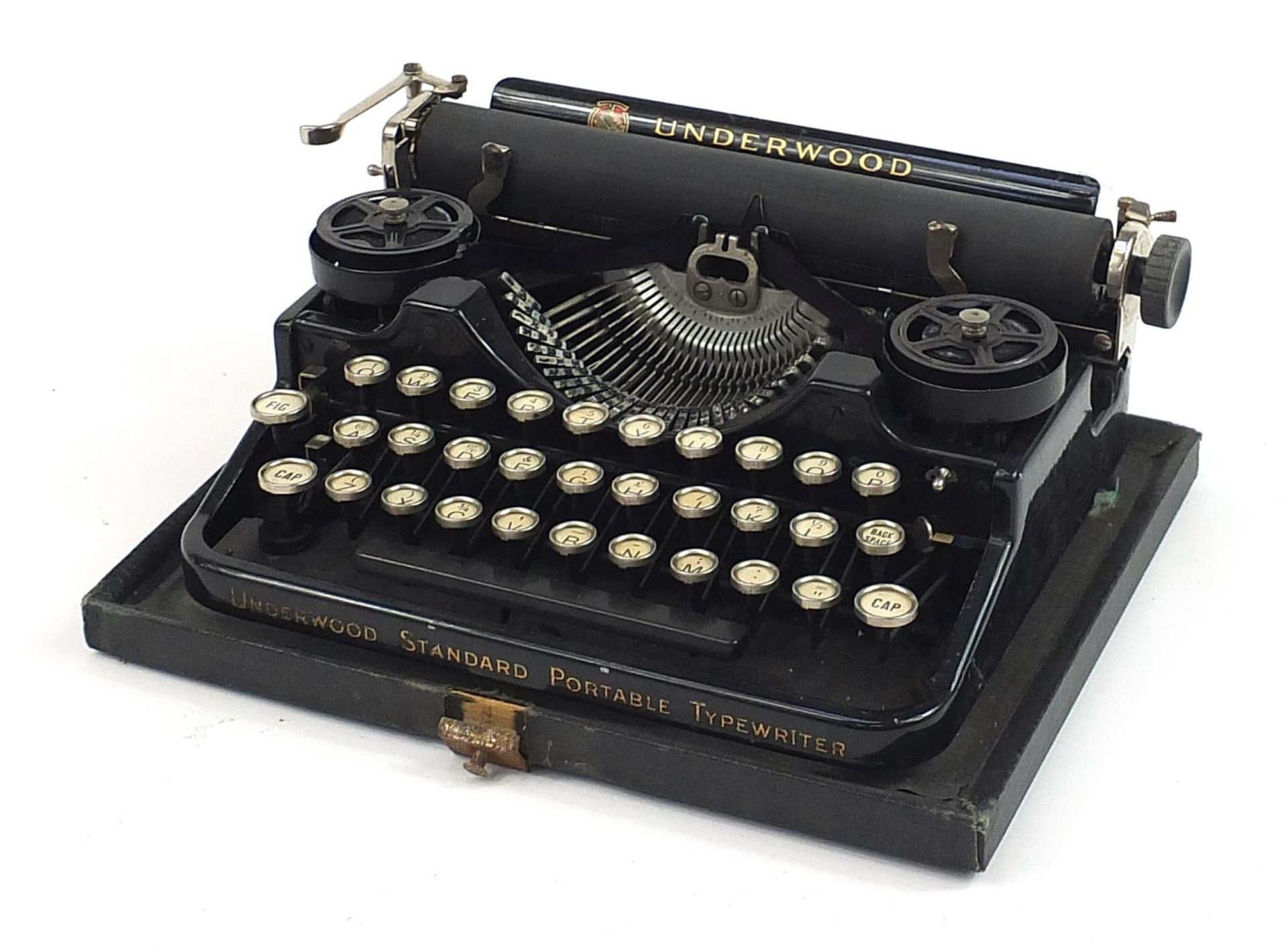 Vintage Underwood typewriter patented November 1915, 30cm wide - Image 2 of 5
