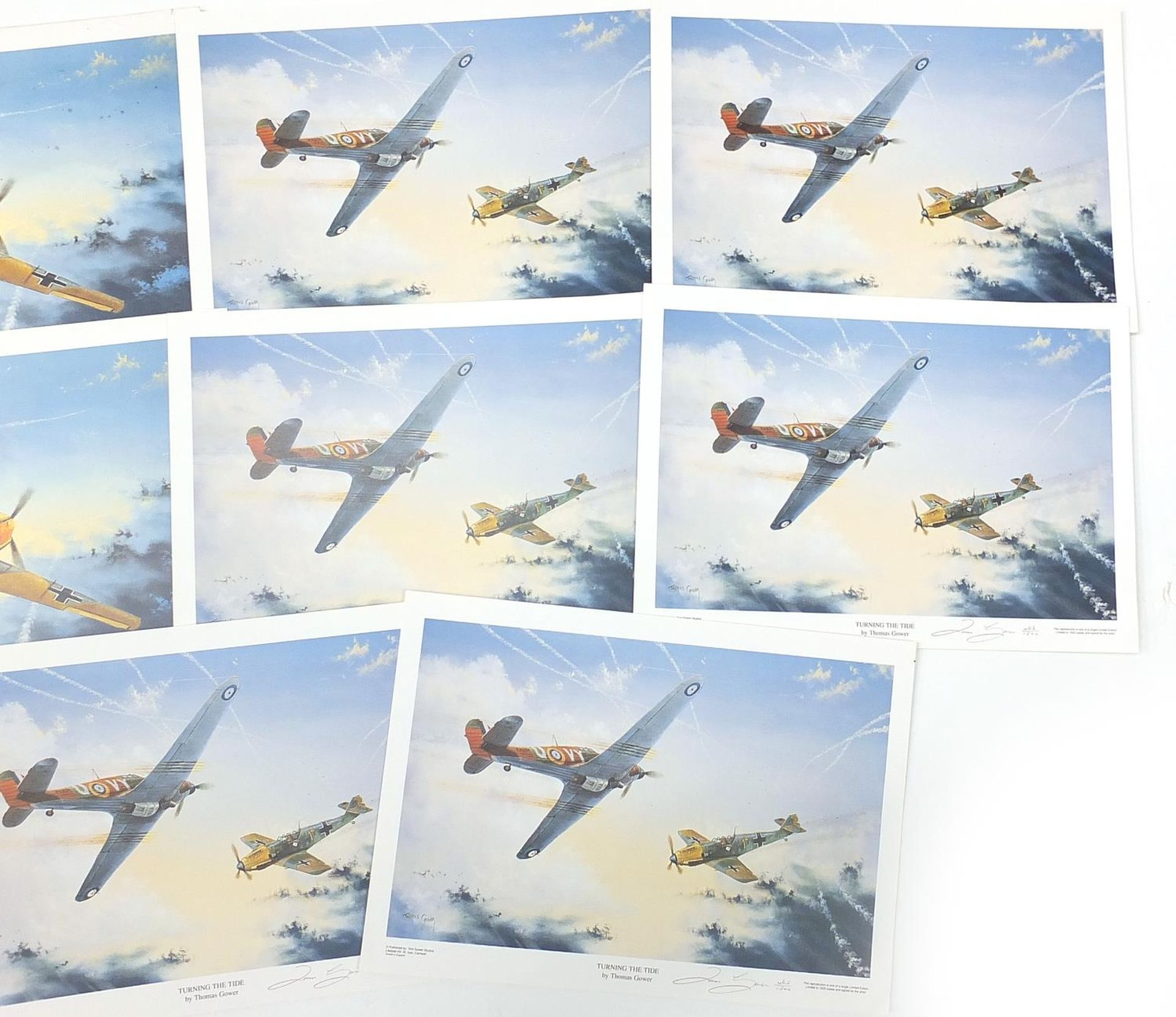 Thomas Gower - Aviation aircrafts, set of eleven pencil signed limited edition prints, each 32cm x - Image 3 of 4