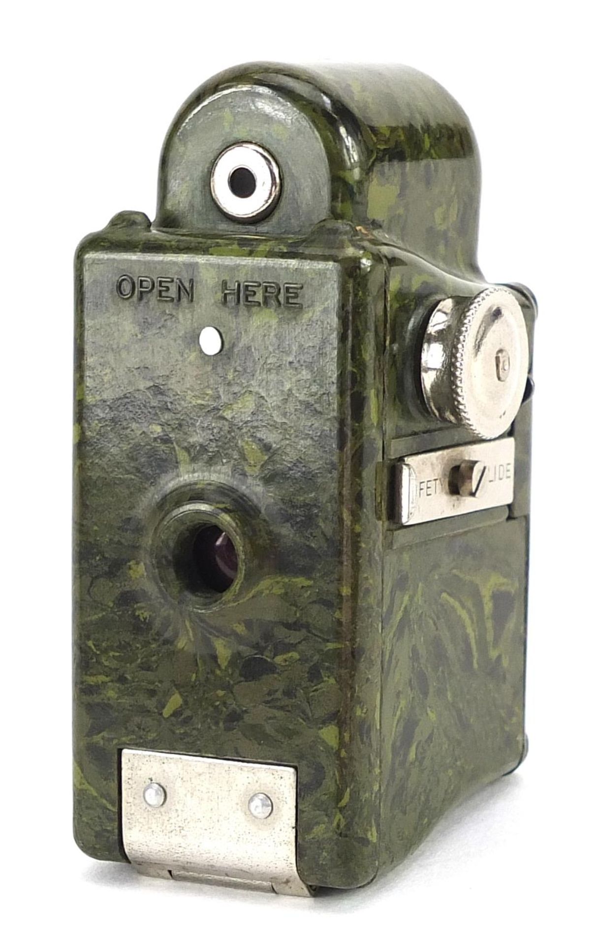 Vintage green marbleised Coronet Midget spy camera - Image 2 of 4